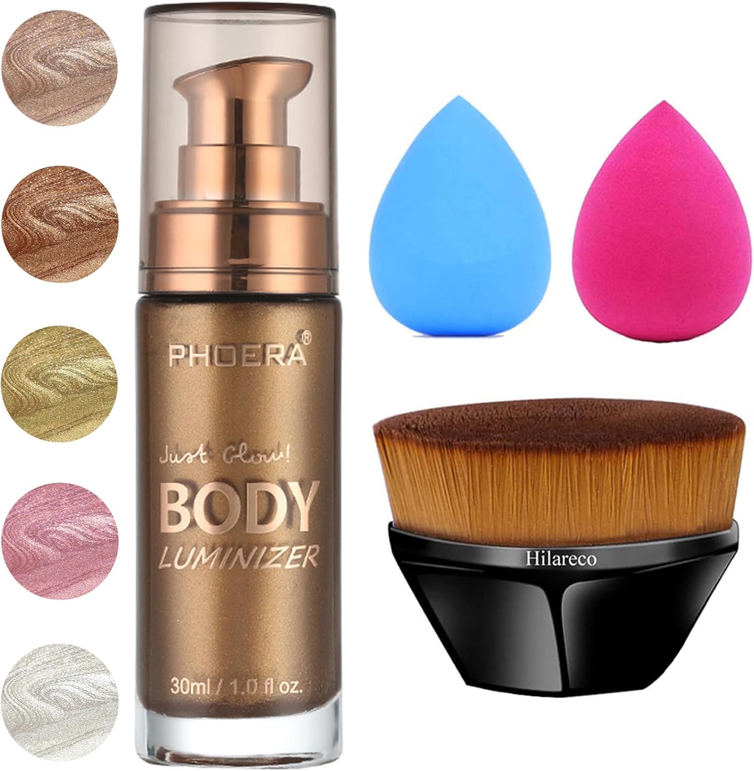 PHOERA Body Shimmer Oil, Body Bronzer Shimmer Oil,Body Glow Oil Shimmer Highligh...