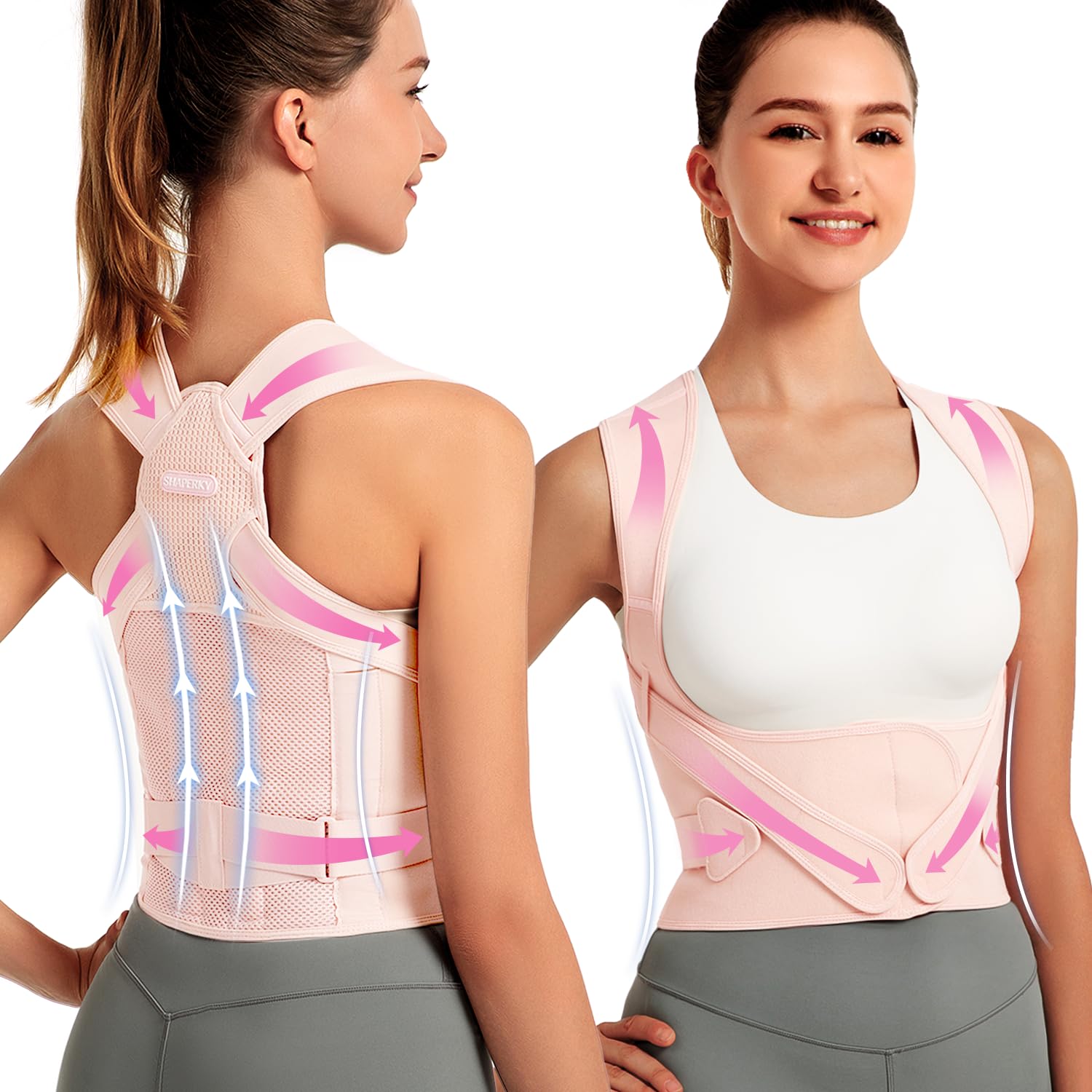 Posture Corrector for Women for Support: Back Brace for Full Back Support - Adju...