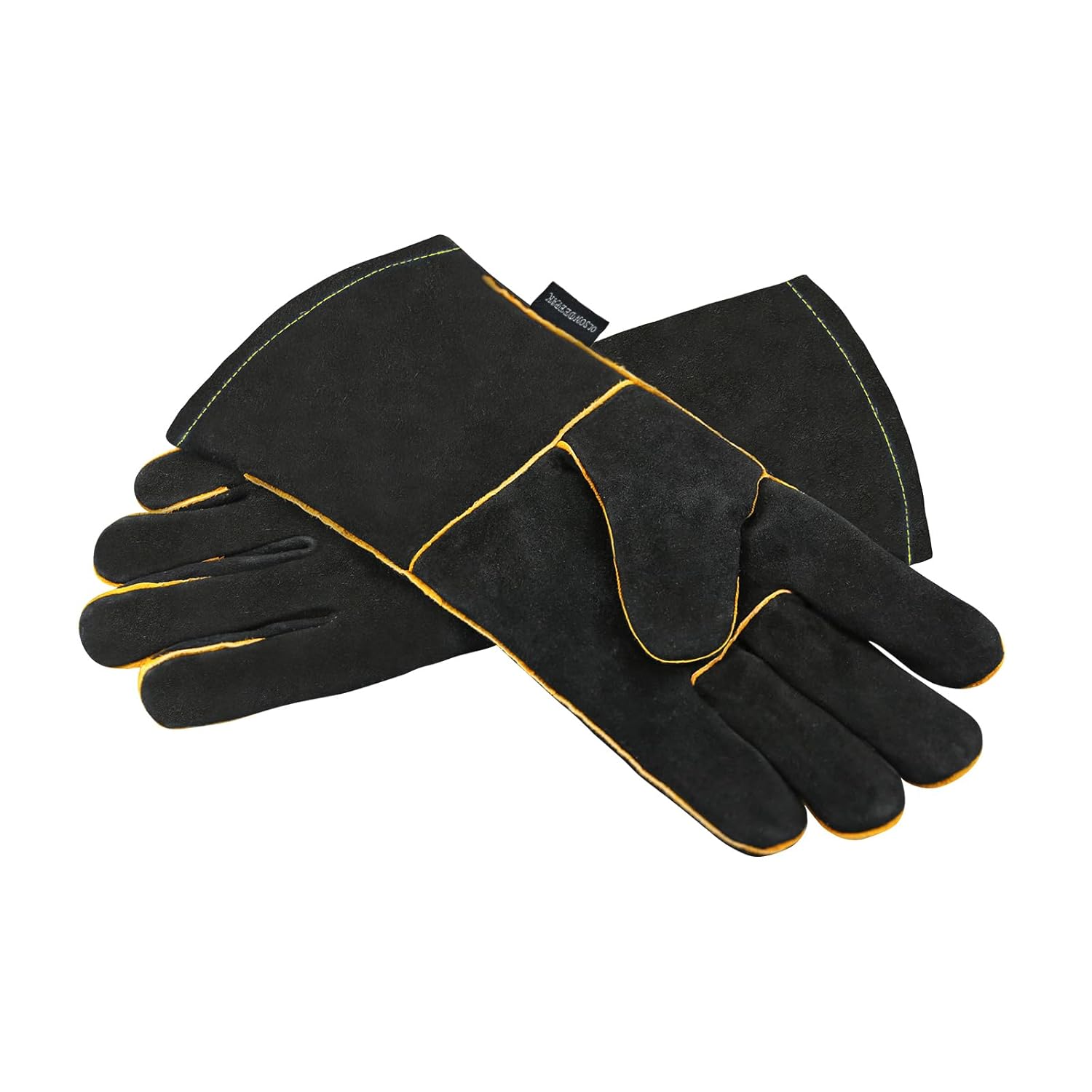 OLSON DEEPAK Leather Heavy Duty Heat Resistant Safety Gauntlet Gloves,Used for W...