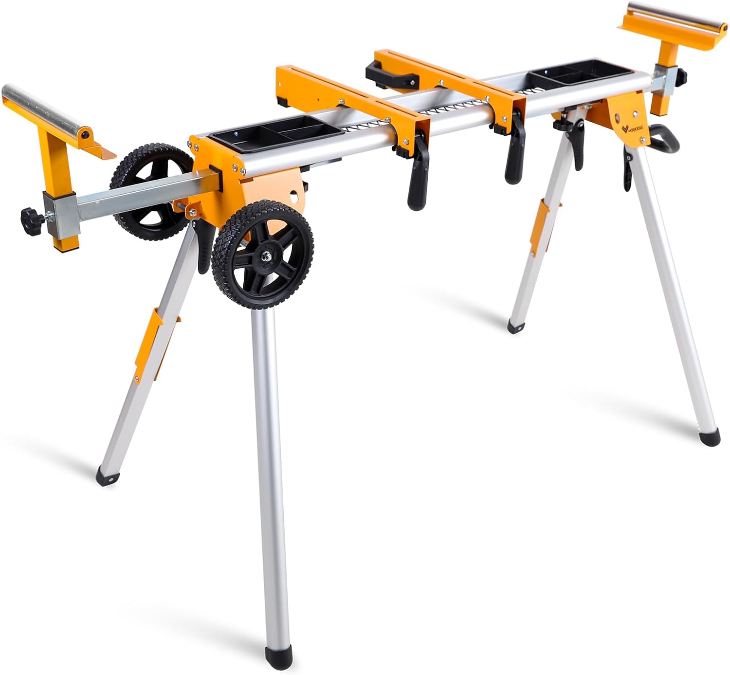Portable Miter Saw Stand with 6.75 in Wheels 330 lbs Load Capacity Heavy Duty Un...