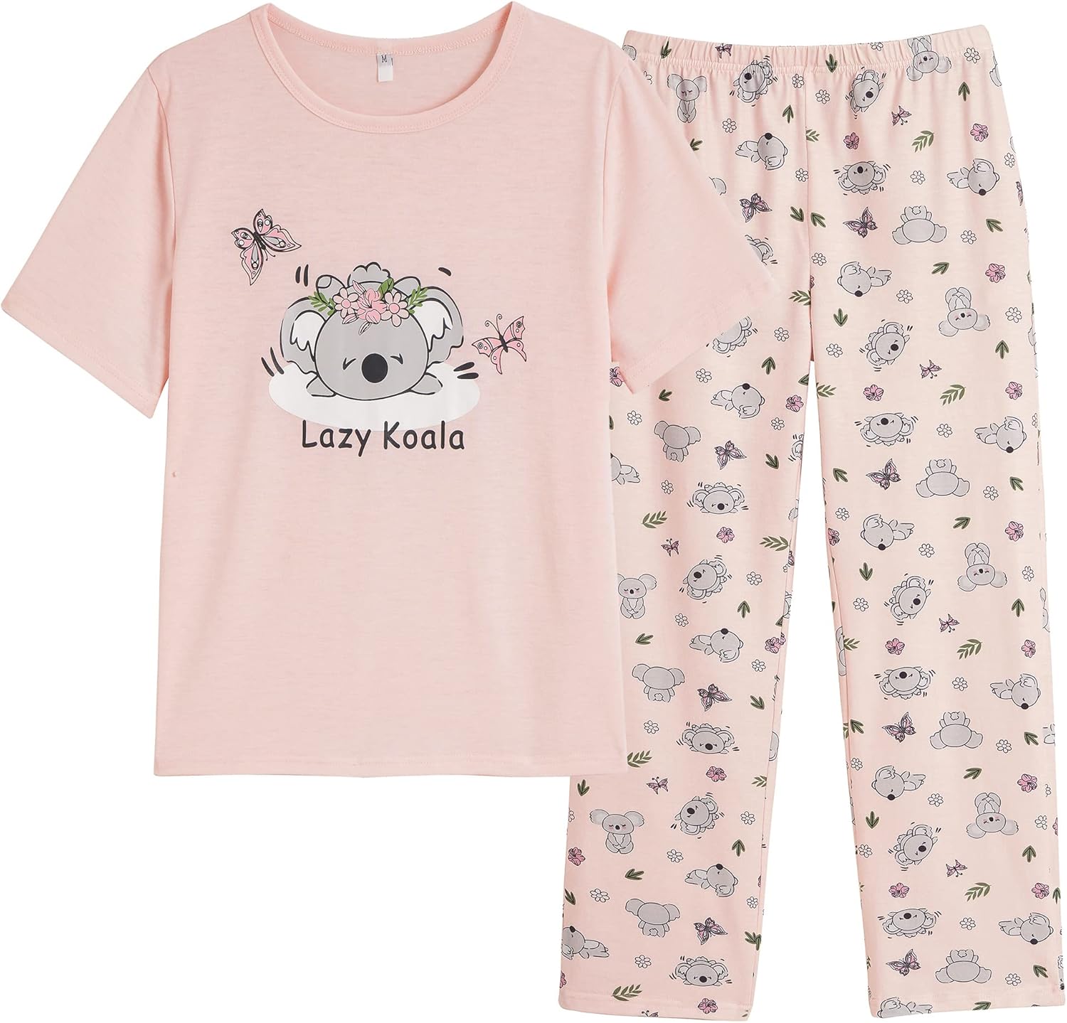 Vopmocld Big Girls' 2-Piece Cotton Pajamas Cute Cat Panda Sleepwear Short Sleeve...