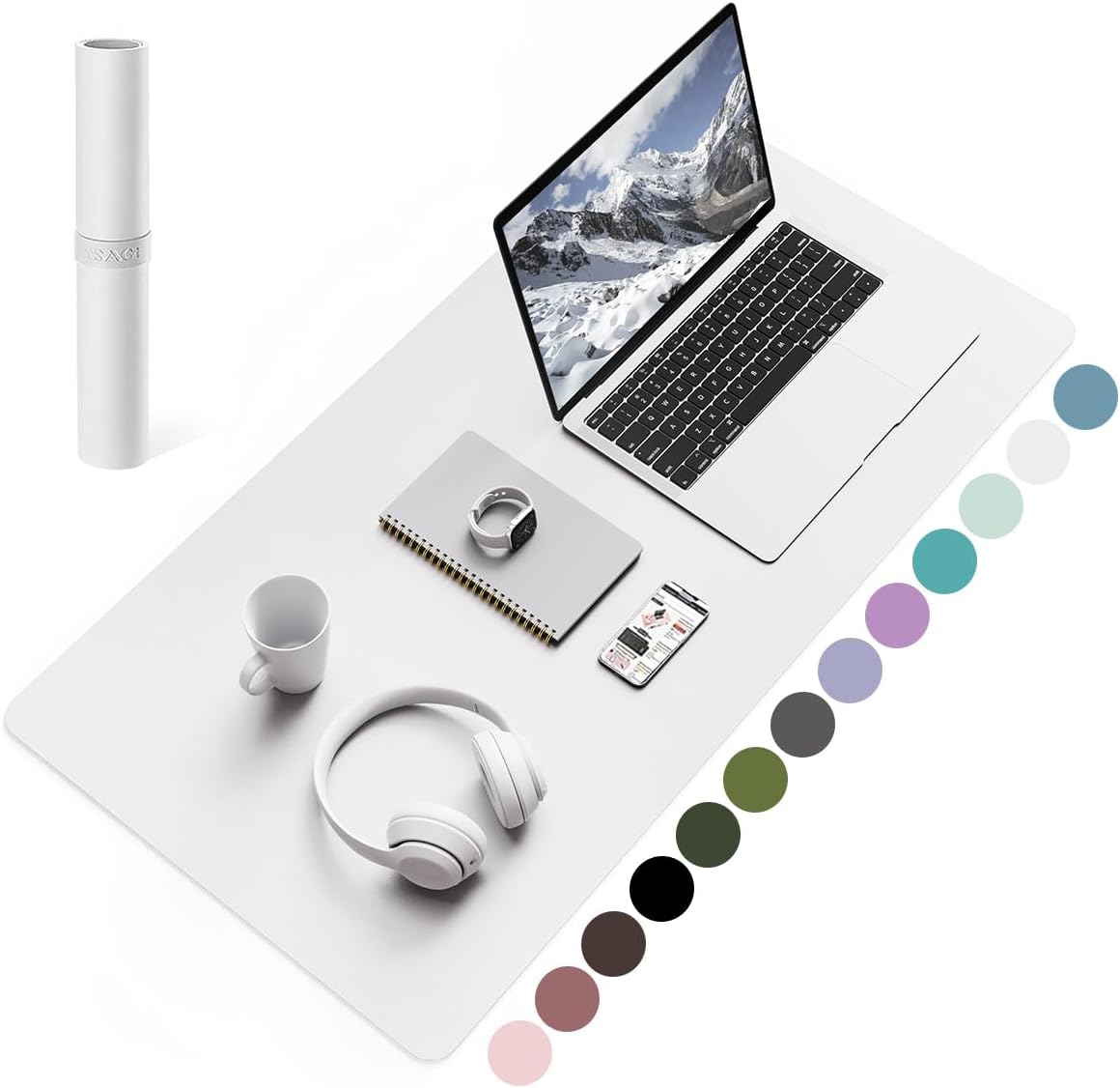 Non-Slip Desk Pad,Mouse Pad,Waterproof PVC Leather Desk Table Protector,Ultra Th...