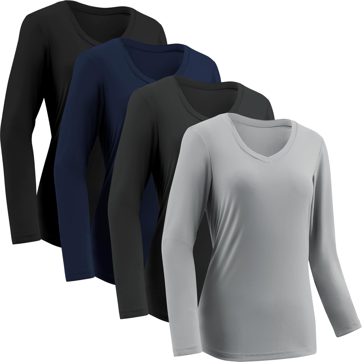 Moisture Wicking Shirts for Women Quick Dry Athletic Running Long Sleeve T Shirt...