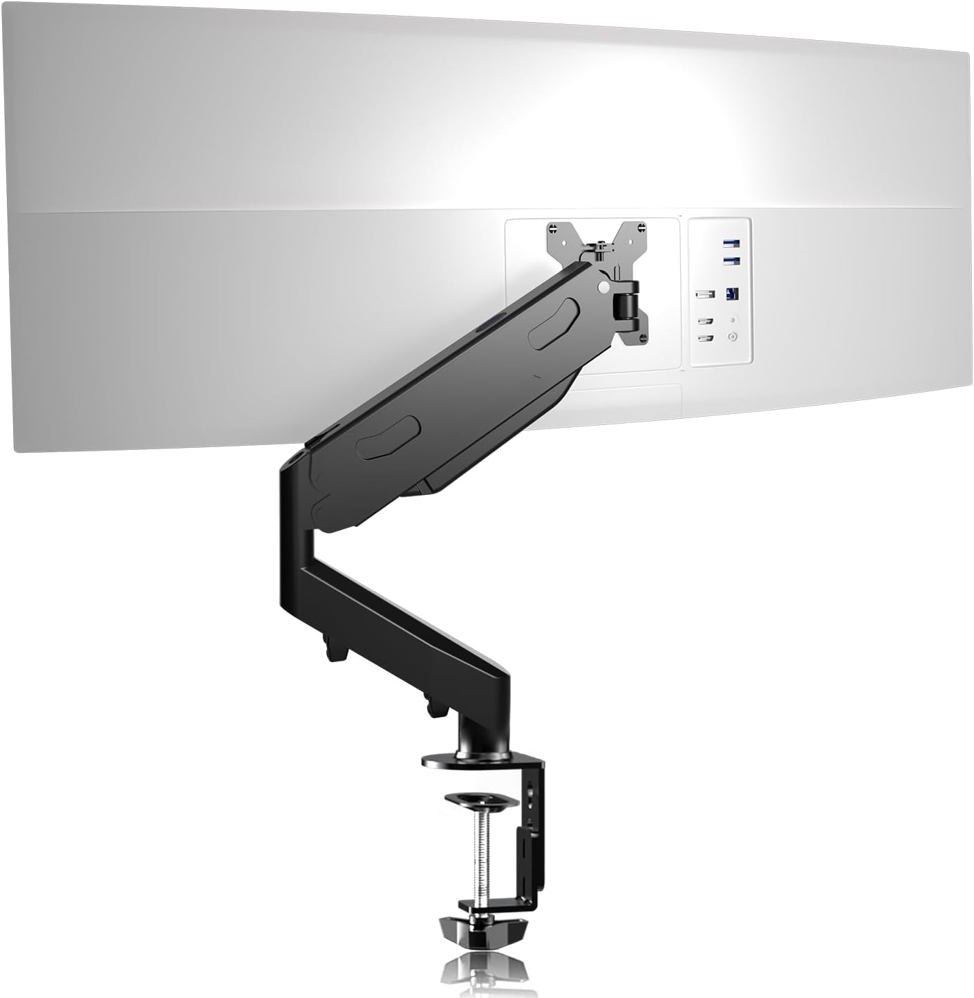 Pholiten Single Monitor Arm Gas Spring for Most 13-27 inch Monitors, Single Moni...