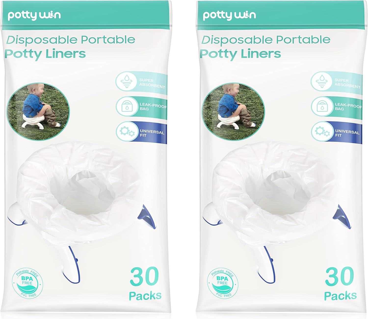[60 Counts] Disposable Potty Liners compatible with OXO Tot 2-in-1 Go Potty, Pot...