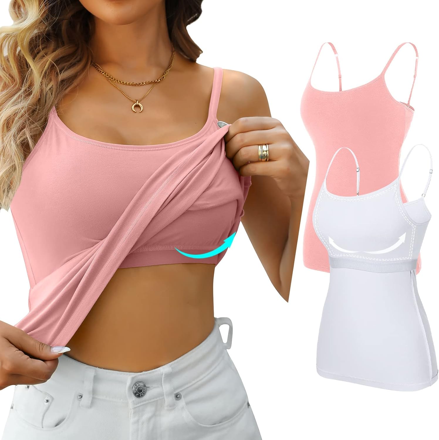 CharmLeaks Womens Cotton Camisole, Special Sleeveless Cami Vest Top, Affordable...