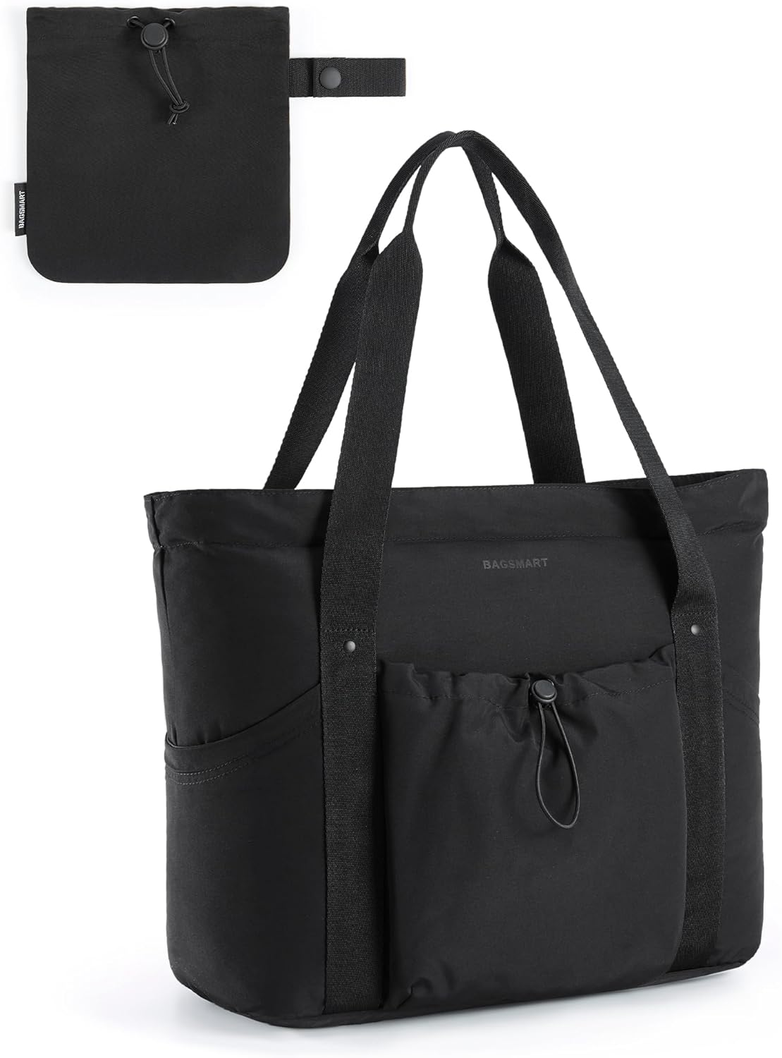 BAGSMART Tote Bag for Women, Tote Shoulder Bag with Laptop Compartment and Zippe...
