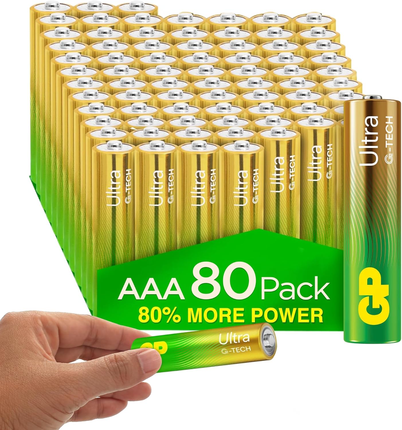 GP AAA Batteries, High-Quality Ultra Alkaline Batteries With Long Lasting Power...