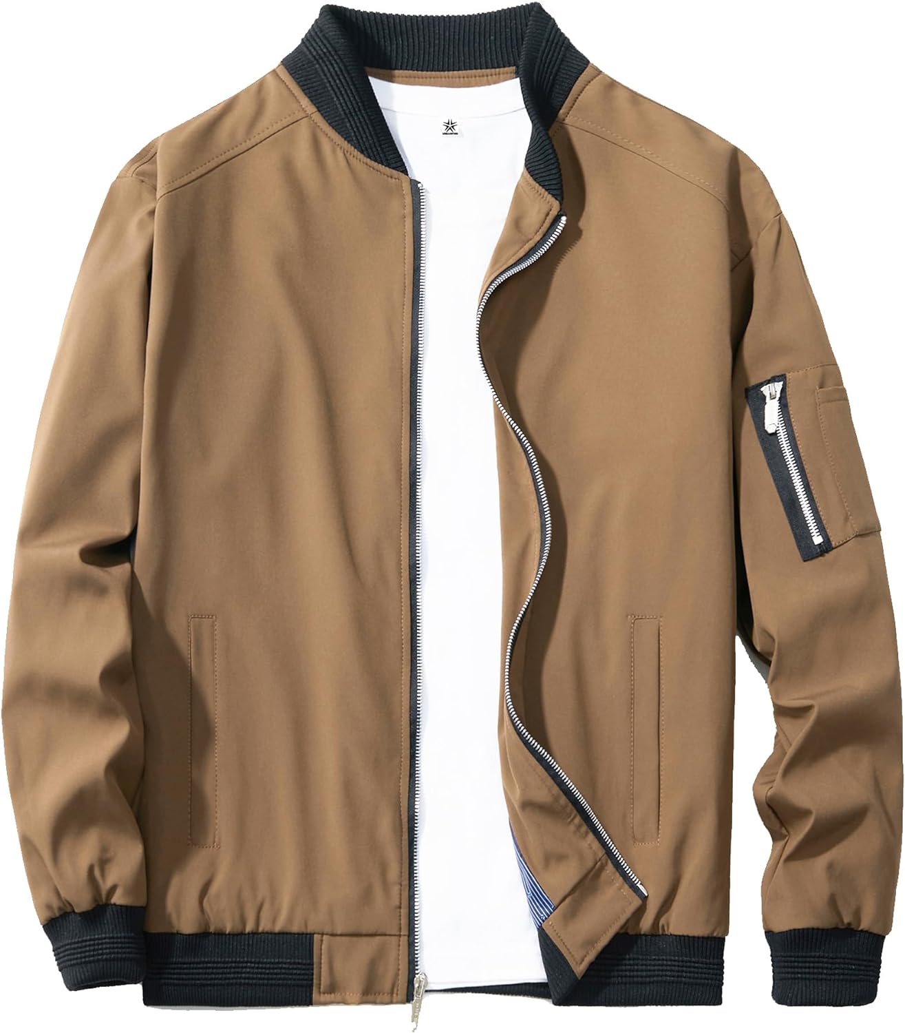 URBANFIND Men's Slim Fit Lightweight Sportswear Jacket Casual Bomber Jacket Larg...