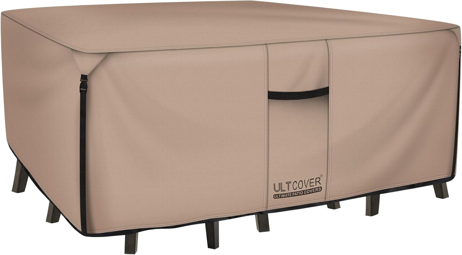 ULTCOVER Rectangular Patio Heavy Duty Table Cover - 600D Tough Canvas Waterproof...