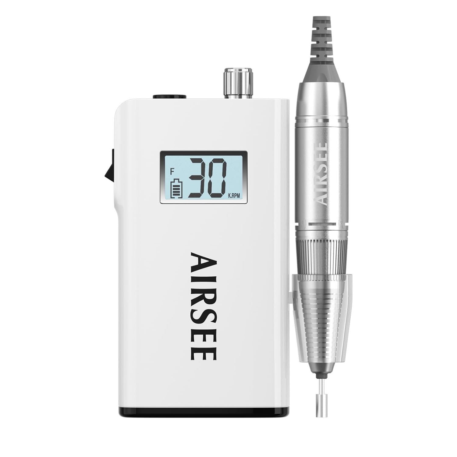 AIRSEE Rechargeable 30000RPM Electric Nail Drill Professional Portable E File Ma...