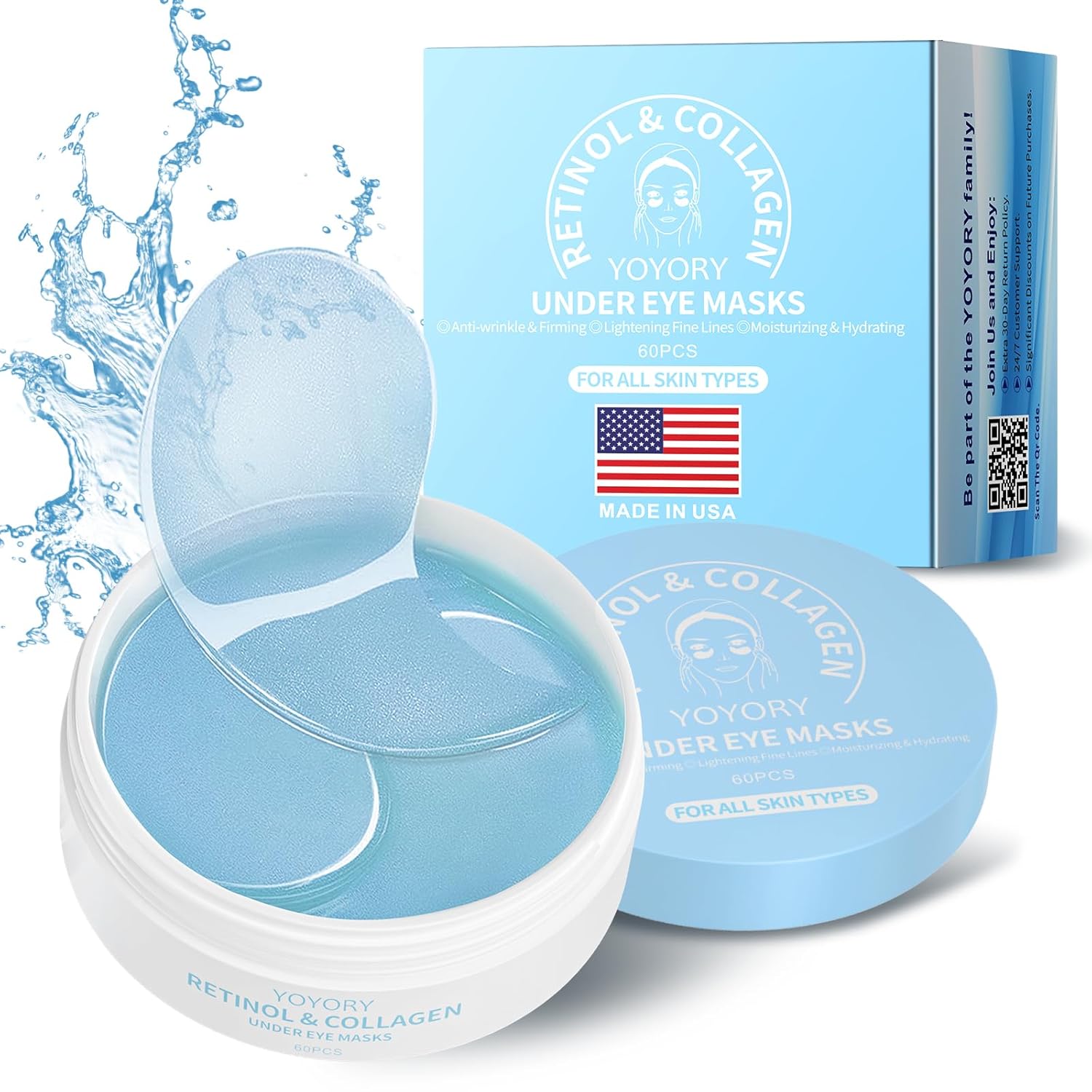 Under Eye Patches Masks - for Dark Circles, Puffy Eyes, Fine Lines, Wrinkles, Ey...