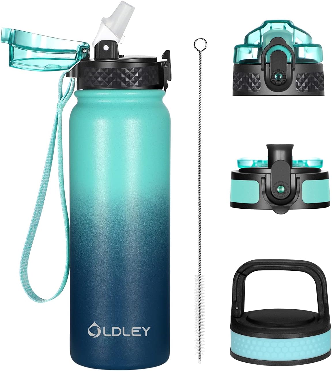 Oldley Insulated Water Bottle 20oz for Adults Kids Stainless Steel Water Bottles...