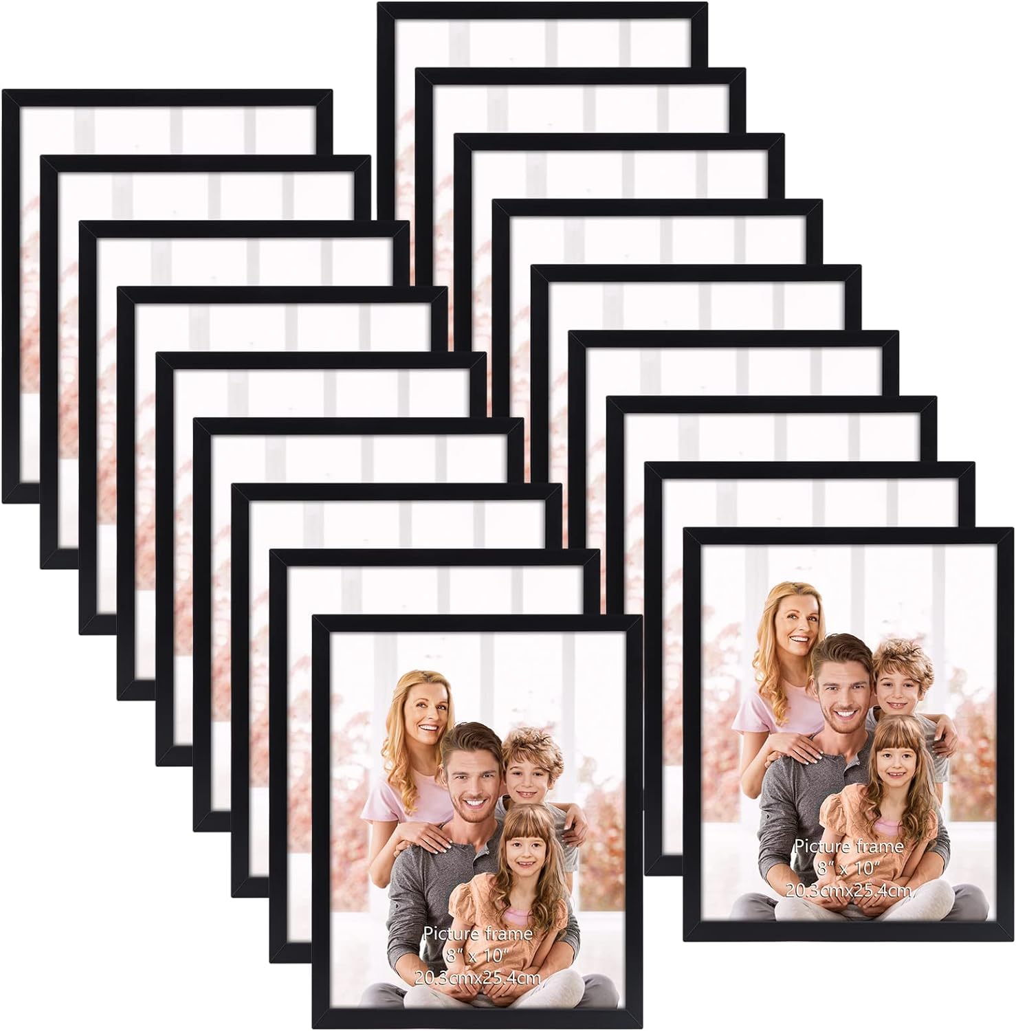 WIFTREY Black 8x10 Picture Frame Set of 18, Multi Photo Frames 8 by 10 Bulk for...