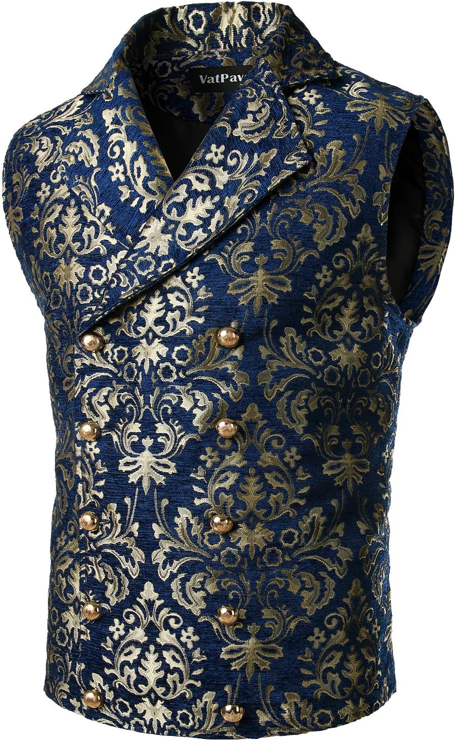 VATPAVE Mens Victorian Double Breasted Vest, Special Gothic Steampunk Waistcoat,...
