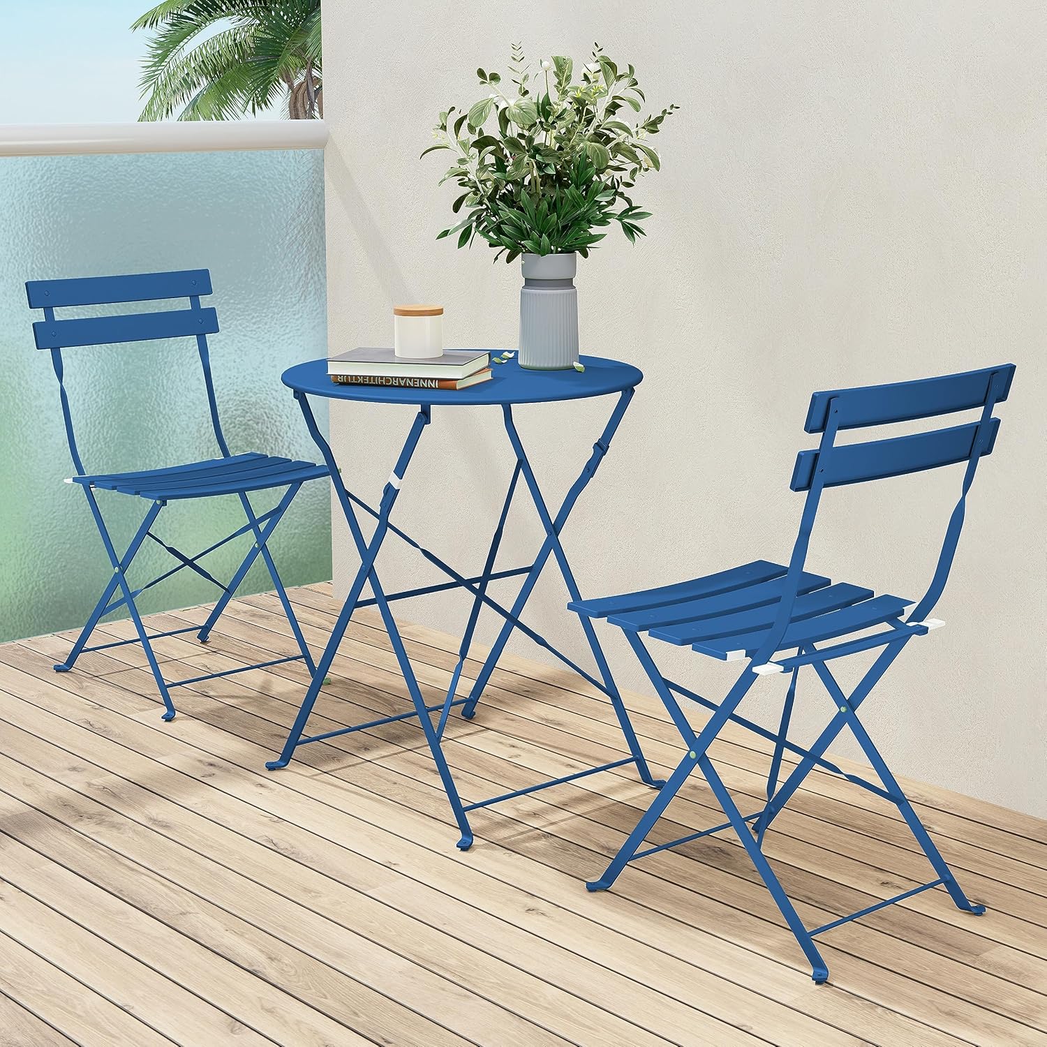 Grand Patio Premium Frame Patio Bistro Set, Folding Outdoor Patio Furniture Sets...