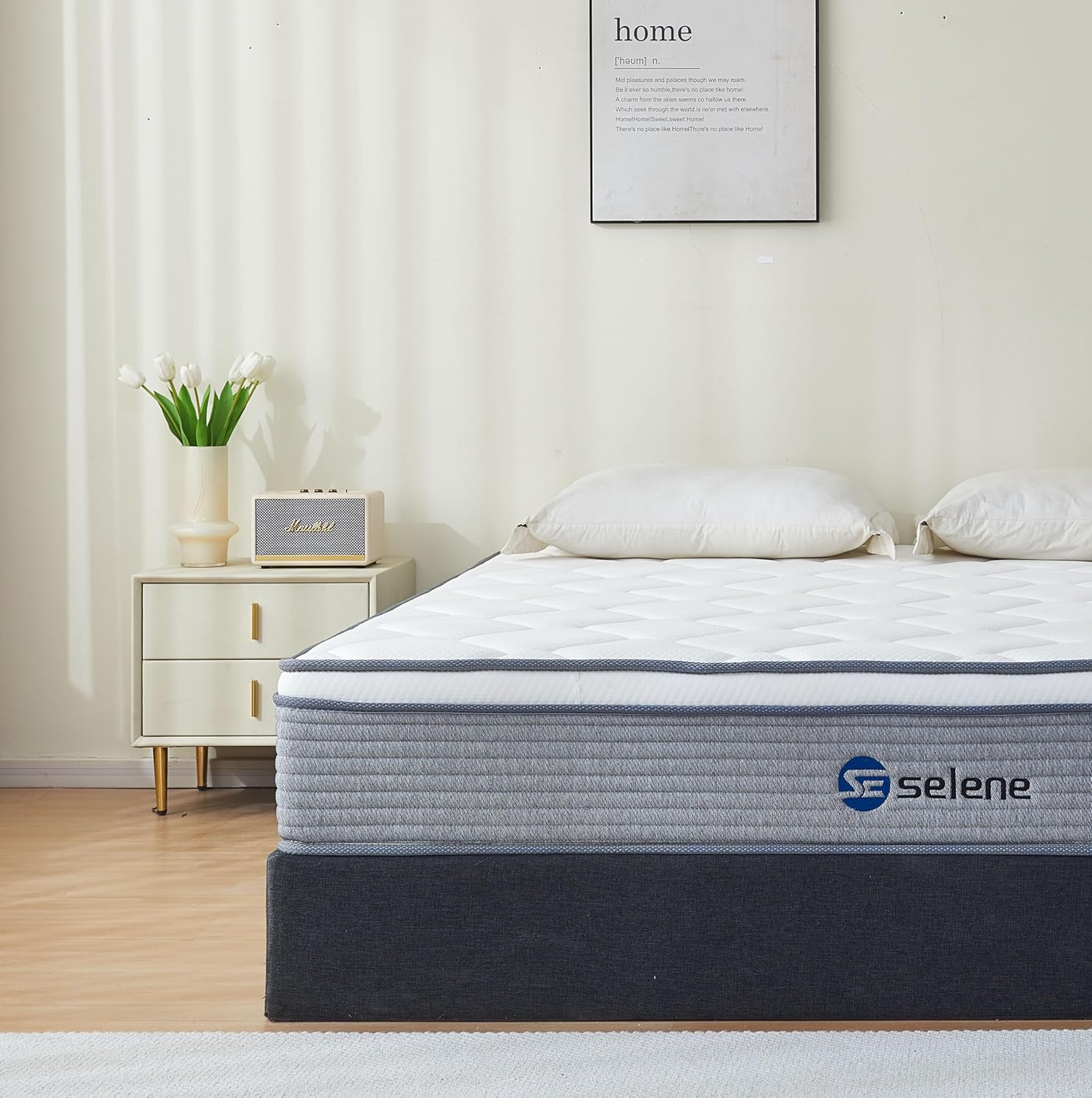 Queen Mattress, 12 Inch Mattress Queen Size with Pocket Spring and Memory Foam f...
