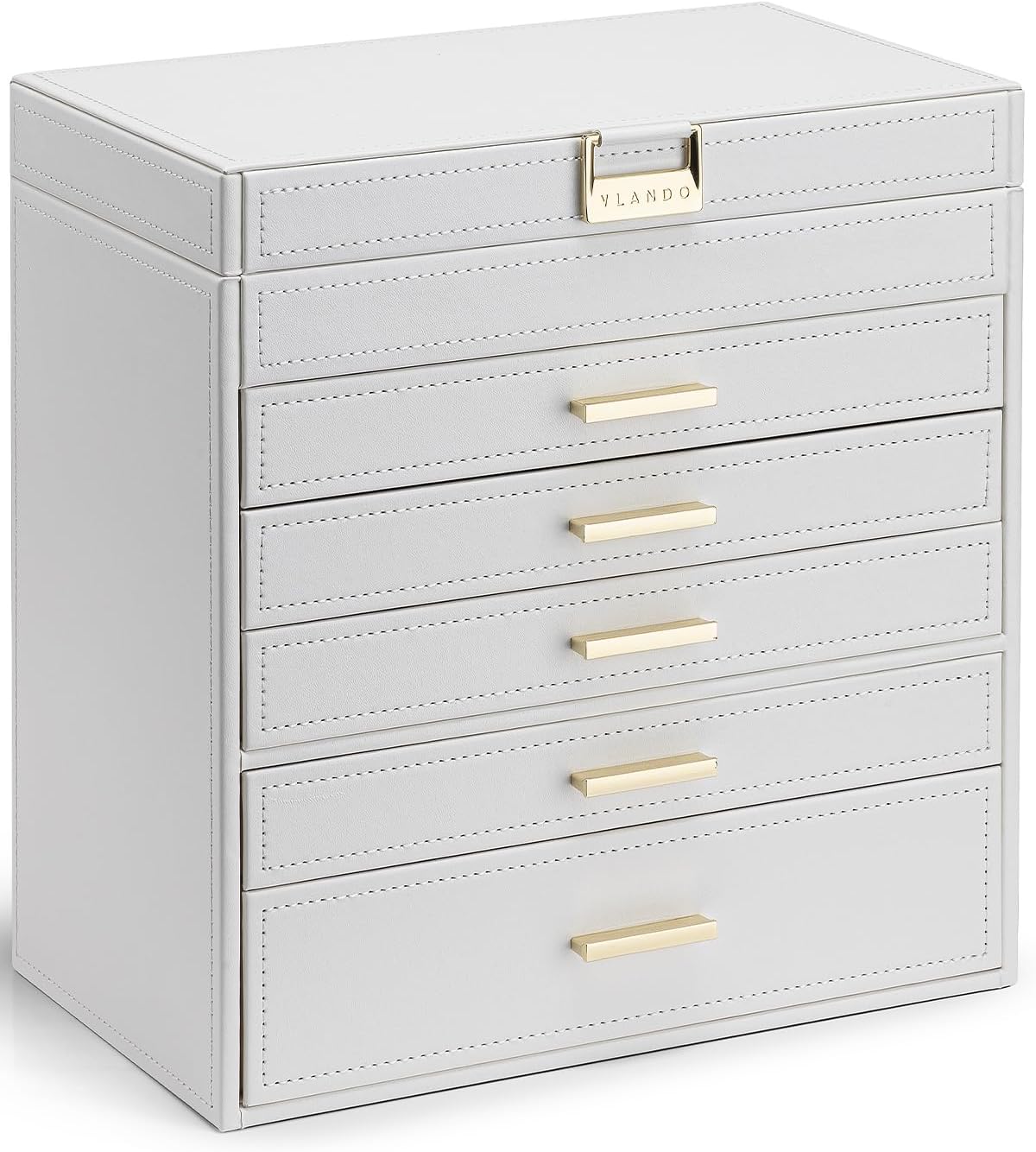 Vlando 6 Layer Large Jewelry Box, Special Jewelry Holder Organizer, Convenient J...