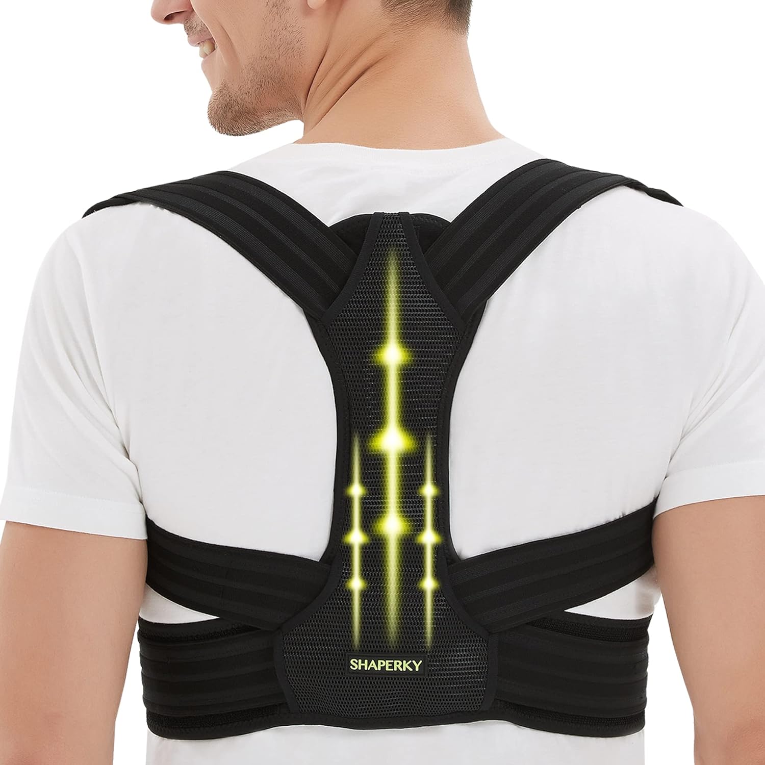 Posture Corrector for Men and Women, Adjustable Upper Back Brace, Muscle Memory...