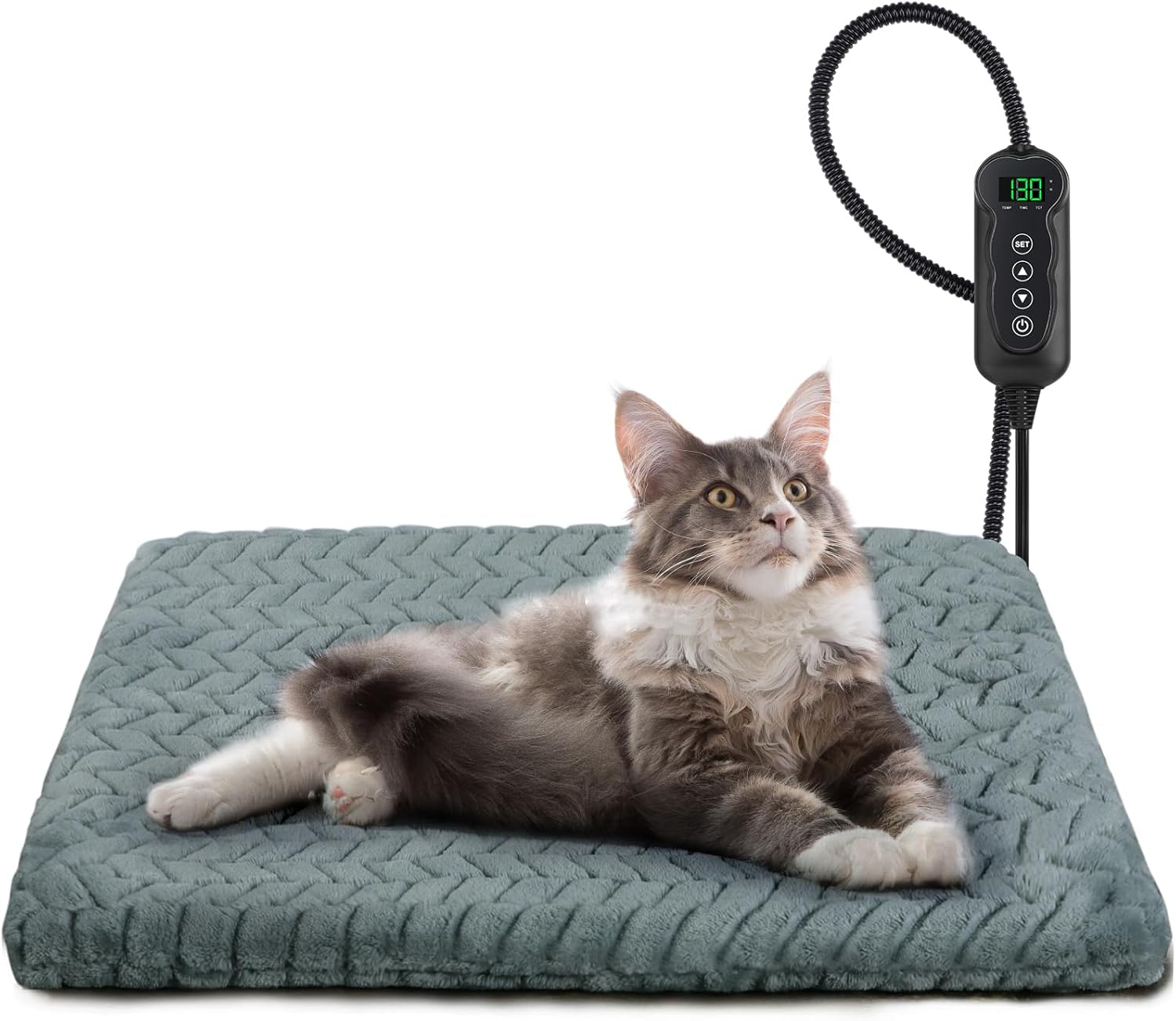 GASUR Pet Heating Pad, Waterproof Electric Dog Cat Heating Pad with Timer, Tempe...