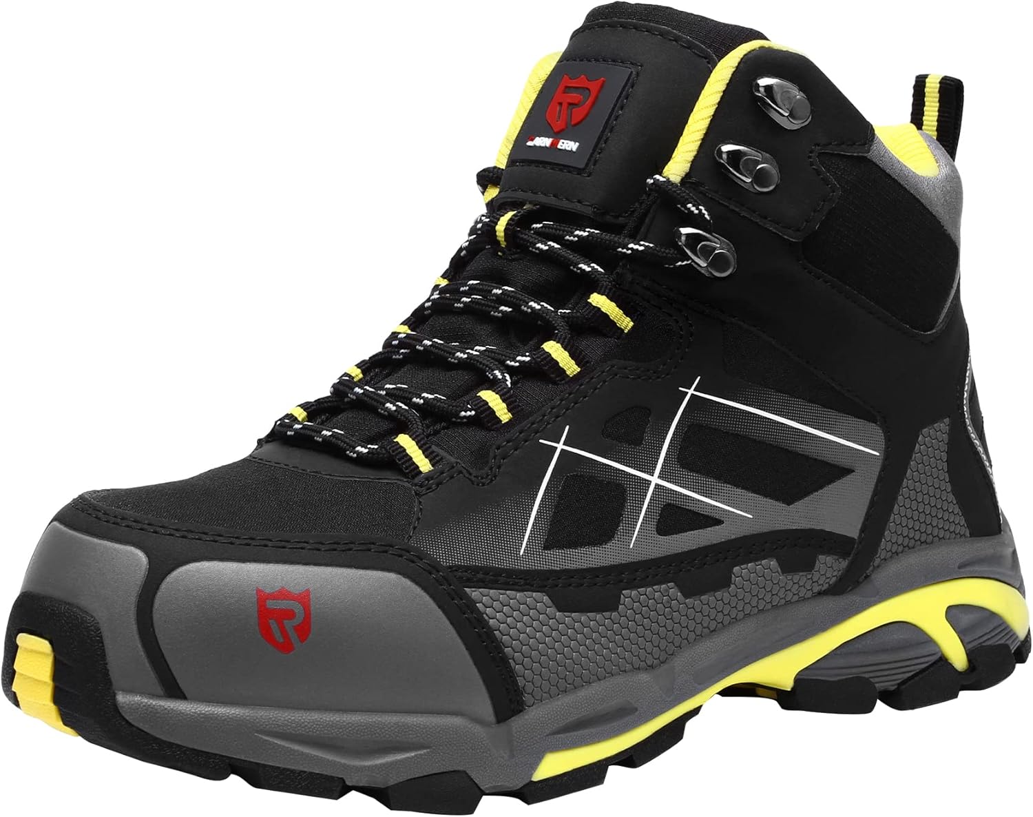 LARNMERN Steel Toe Boots Men Work Puncture Proof Non Slip Safety Boot Industrial...