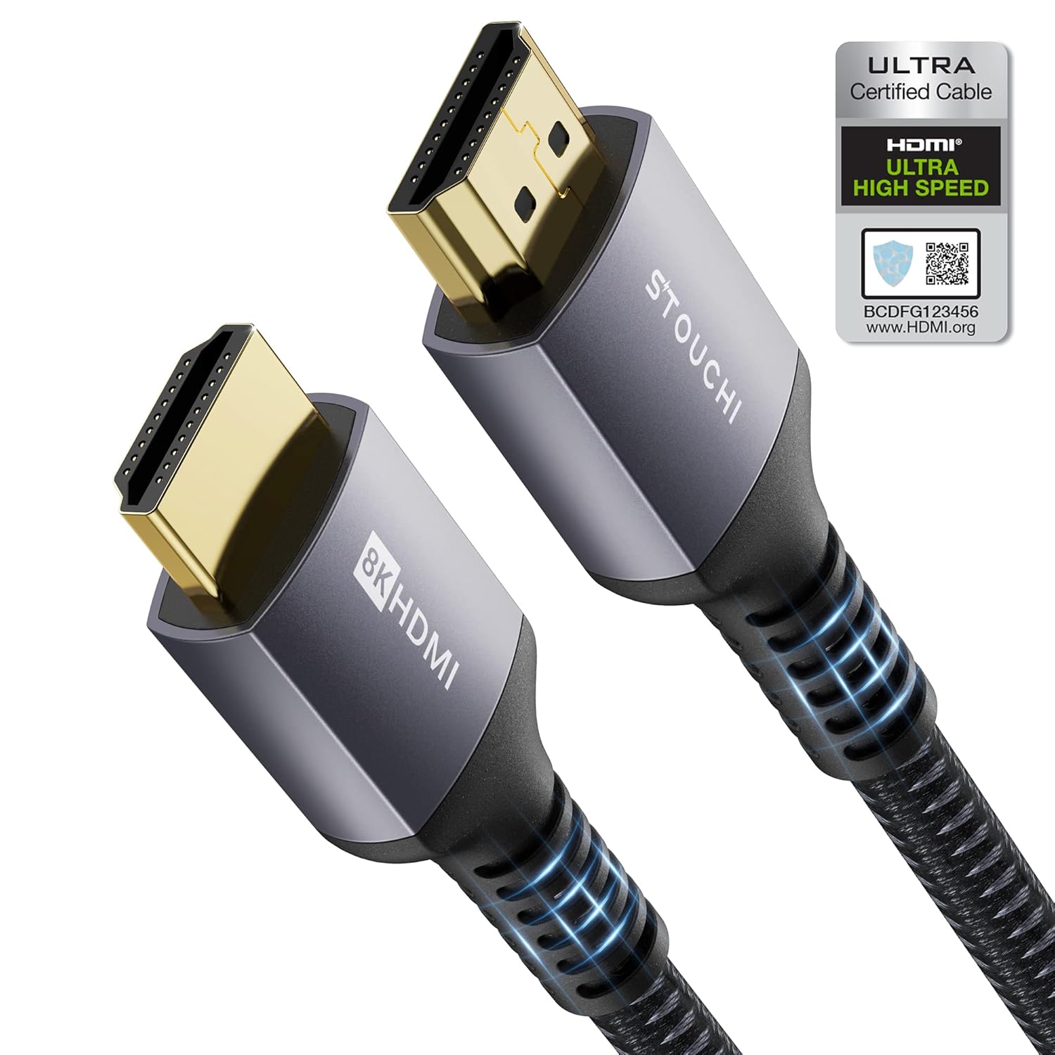 Stouchi 10K 8K HDMI 2.1 Cable, High-Quality HDMI Cable With 6ft Length, Ultra Hi...
