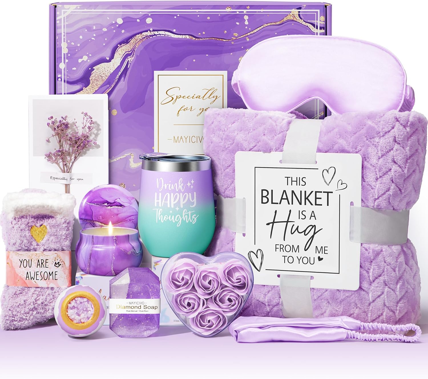 Birthday Gifts for Women Self Care Gifts Get Well Soon Gifts, Lavender Relaxing...