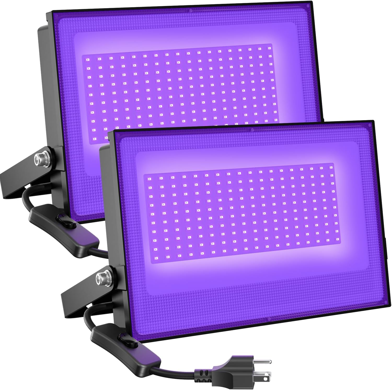 Onforu 2 Pack 100W LED Black Light, Blacklight Flood Light with Plug, IP66 Water...
