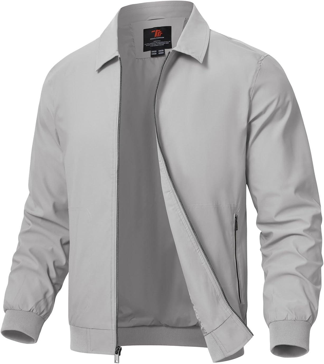 Rdruko Men's Casual Lapel Jacket Lightweight Outdoor Windbreaker Jacket Smart Sp...