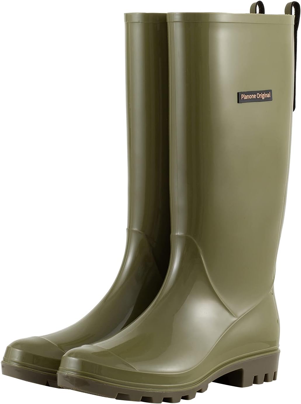 planone Tall rain Boots for Women and Waterproof Garden Shoes，Anti-Slipping Rai...