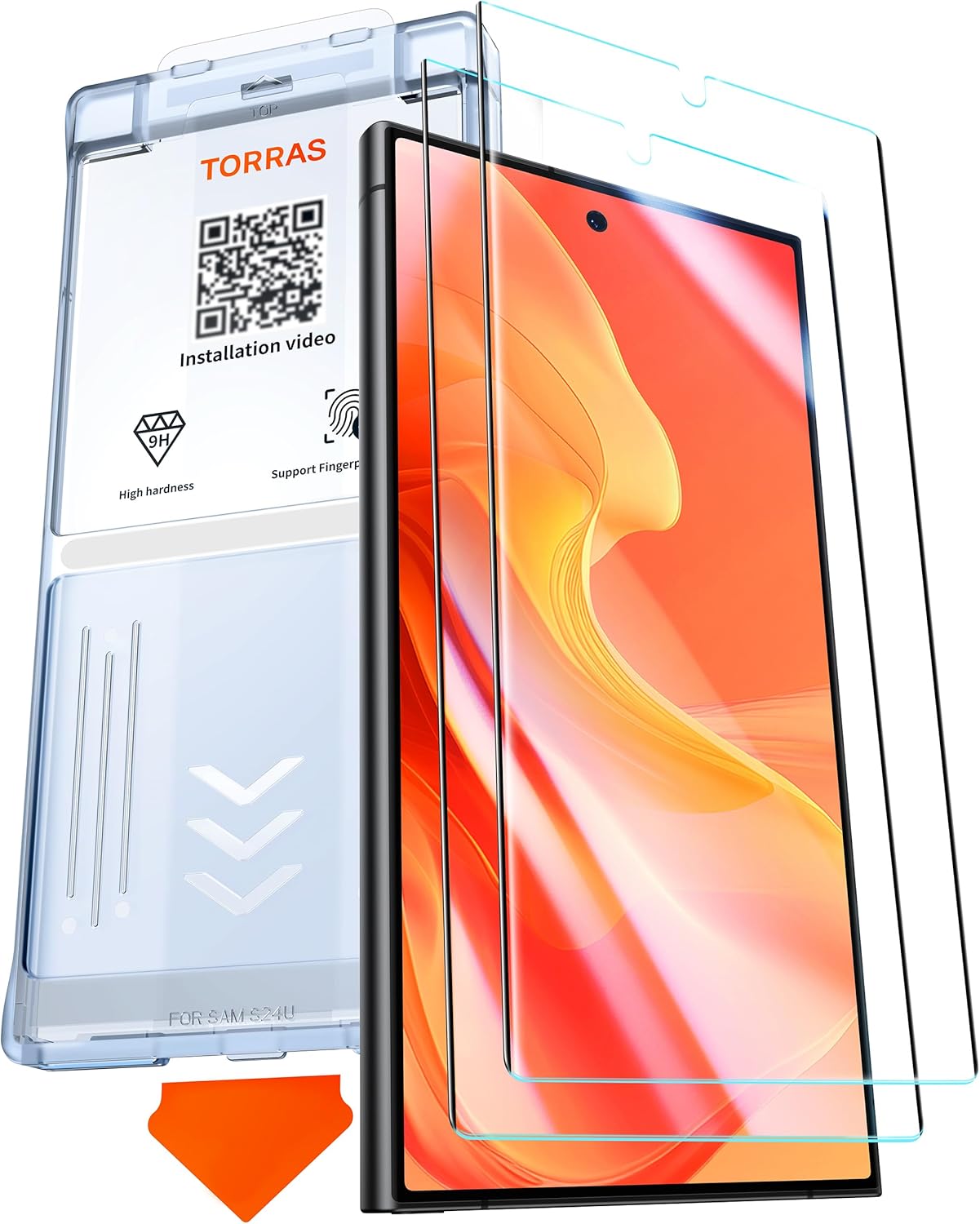 TORRAS Top-Notch Diamond Shield for Samsung Galaxy S24 Ultra Screen Protector [9...