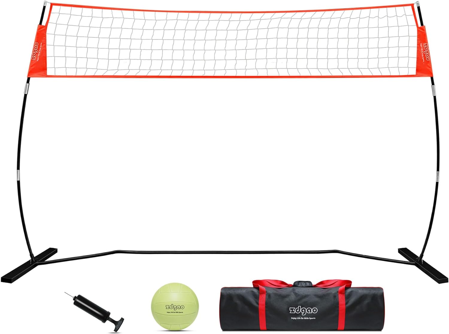 12FT Portable Volleyball Training Net for Hitting or Serving Drills, Outdoor & I...