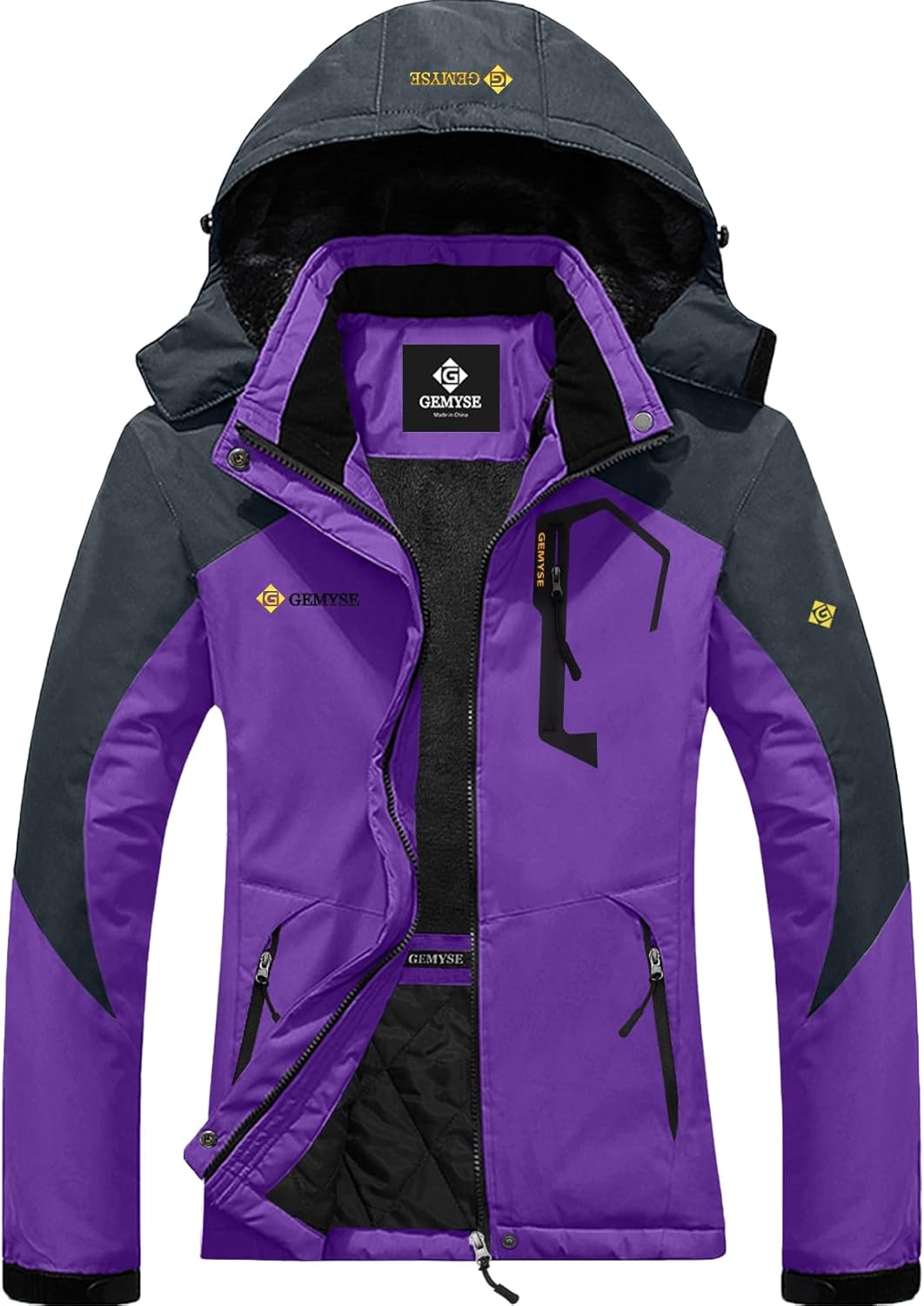 GEMYSE Women's Ski Snow Jacket Warm Winter Waterproof Coat Snowboard Rain Jacket...