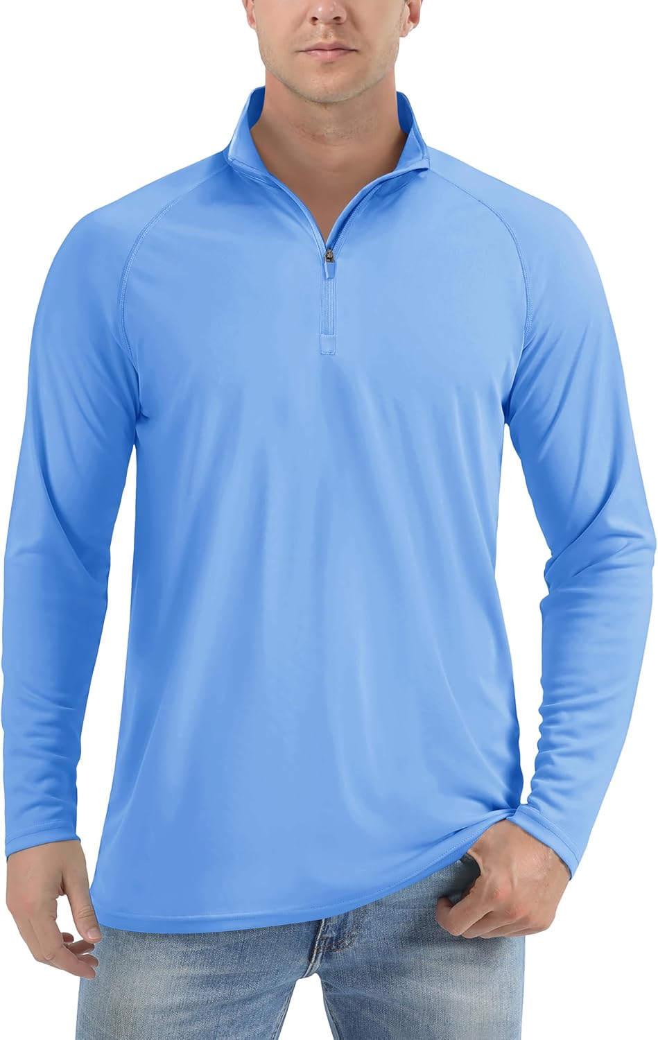 TACVASEN Men's UPF 50 Shirts, Special Sun Protection Rash Guard with 1/4 Zip Up,...
