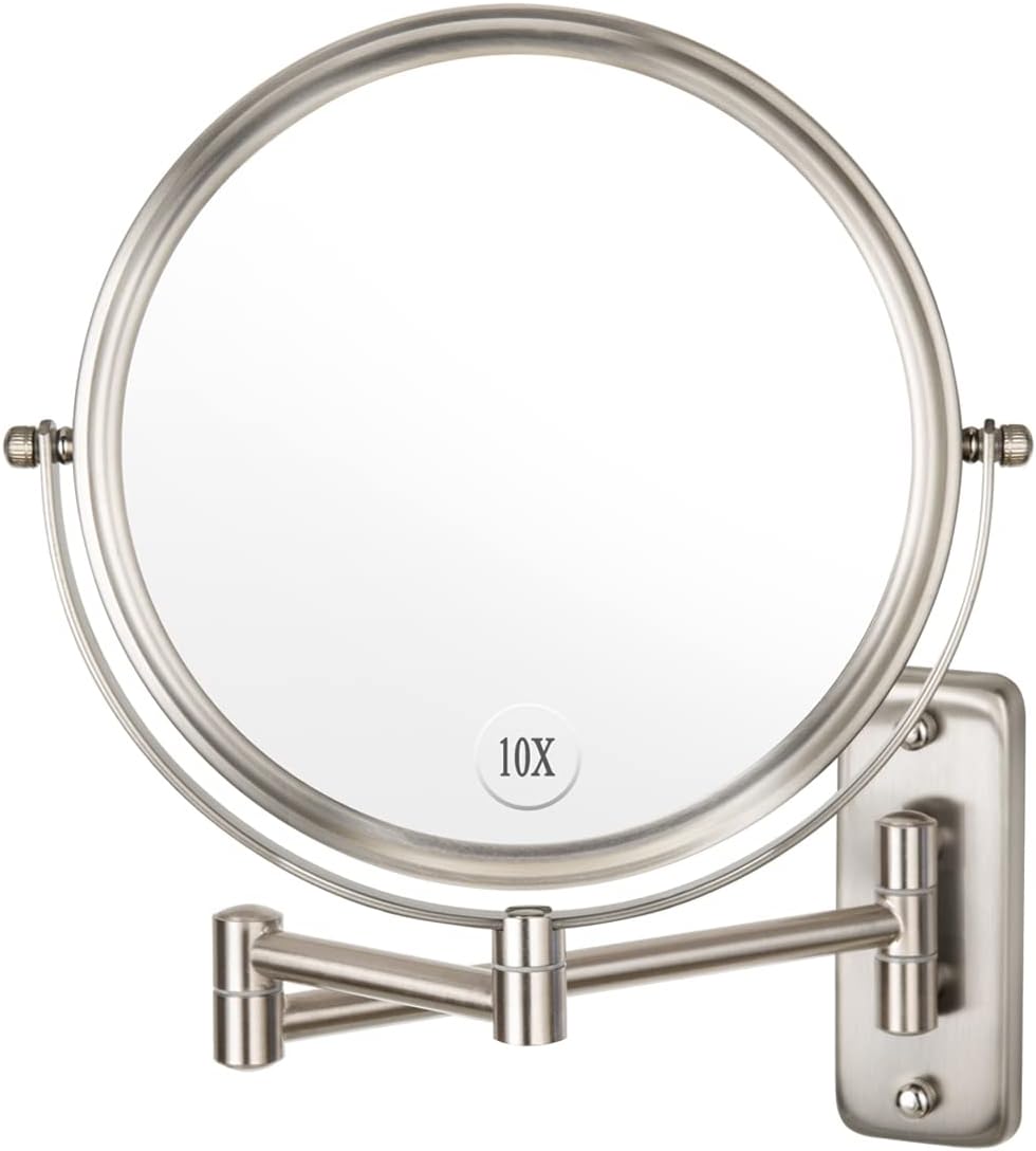 Wall Mounted Makeup Mirror - 10x Magnification 8''...