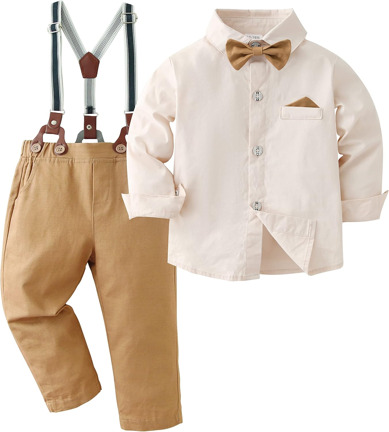 Special DISAUR Baby Boy Clothes Suits, Unique Toddler Dress Shirt With Bowtie, S...