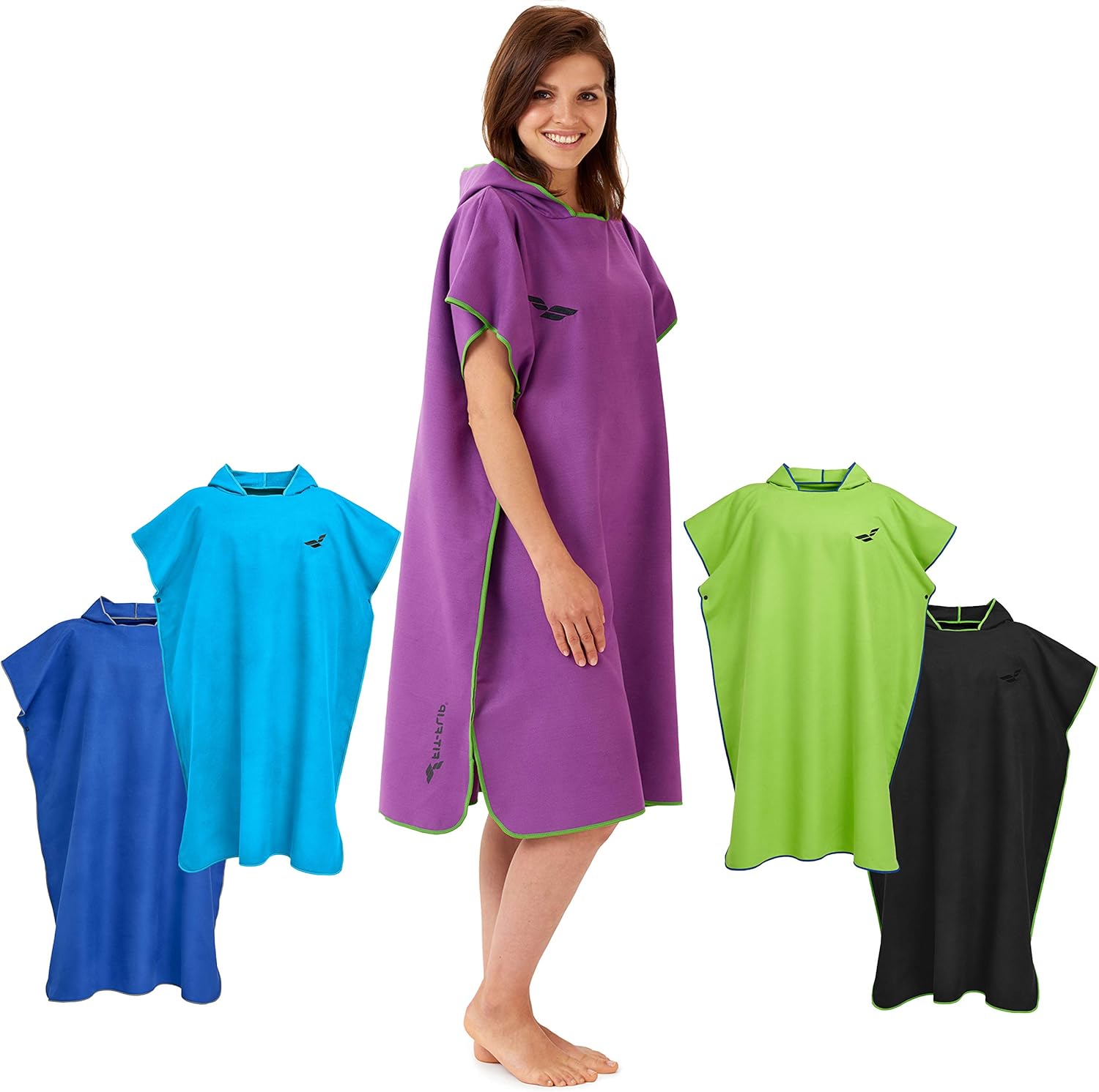 Fit-Flip Changing Robe, Special Towel Poncho for Adults, Innovative Microfibre S...