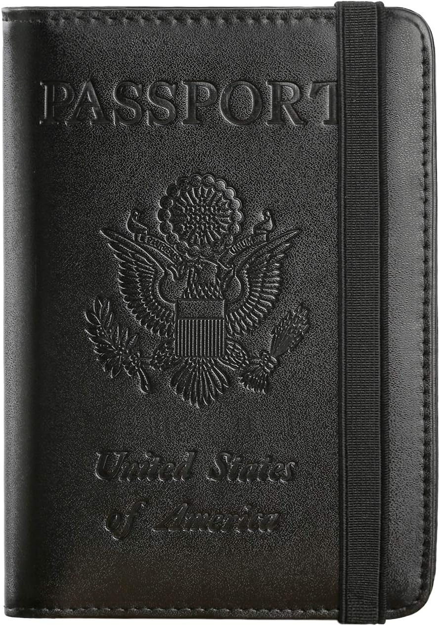 Passport Holder Leather Case, Unique Wallet Travel Essentials with RFID Blocking...