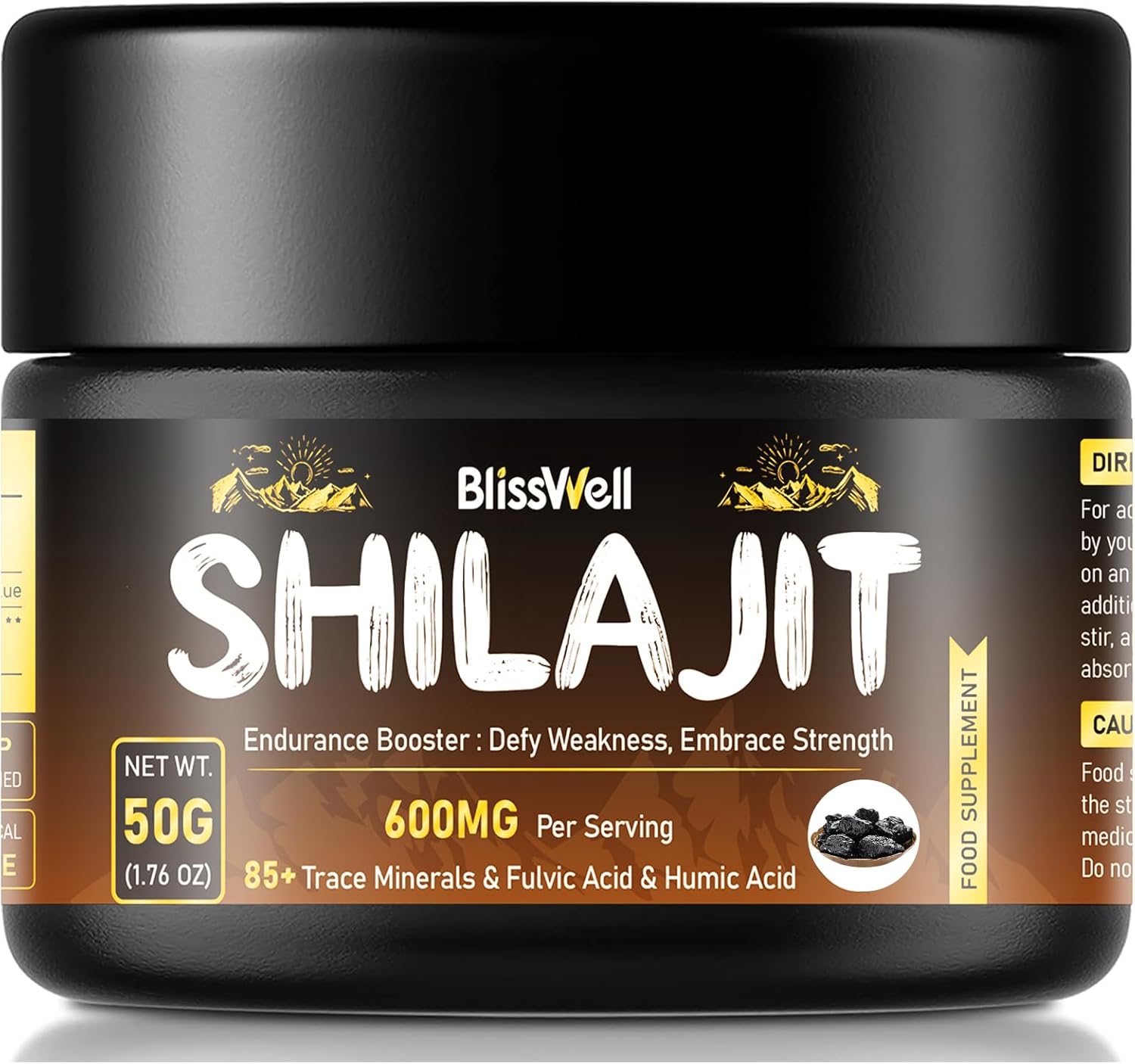 Shilajit Pure Himalayan Shilajit Resin 50g - 100% Pure Shilajit with Fulvic Acid...