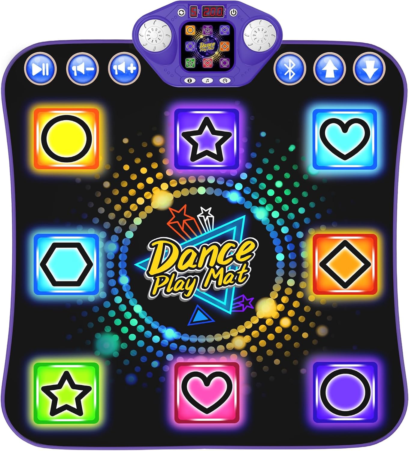 Dance Mat Toys for 3-12 Year Old Gifts, Light Up 8 Buttons Dance Mat for Kids Ag...