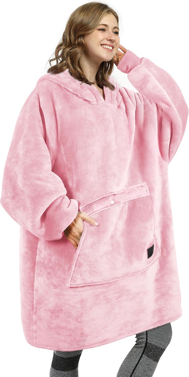 Catalonia Oversized Blanket Hoodie Sweatshirt, Wearable Sherpa Lounging Pullover...