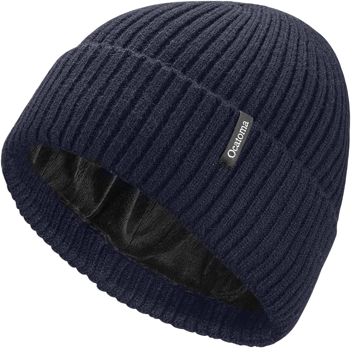 Ocatoma Beanie for Men Women Warm Winter Knit Cuffed Beanie Soft Warm Ski Hats U...