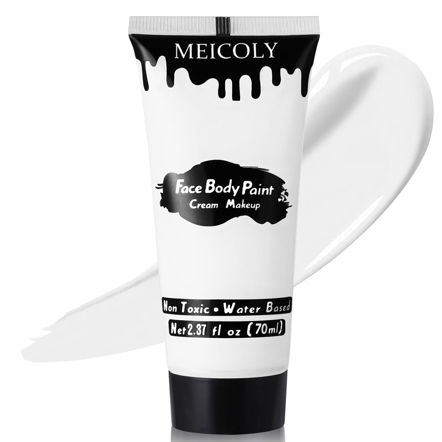 MEICOLY White Cream Face Body Paint,2.37Oz Large Tube Clown White Makeup,Water B...