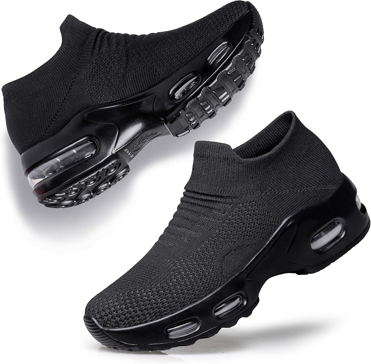 YHOON Women's Walking Shoes Slip-on - Sock Sneakers Ladies Nursing Work Air Cush...