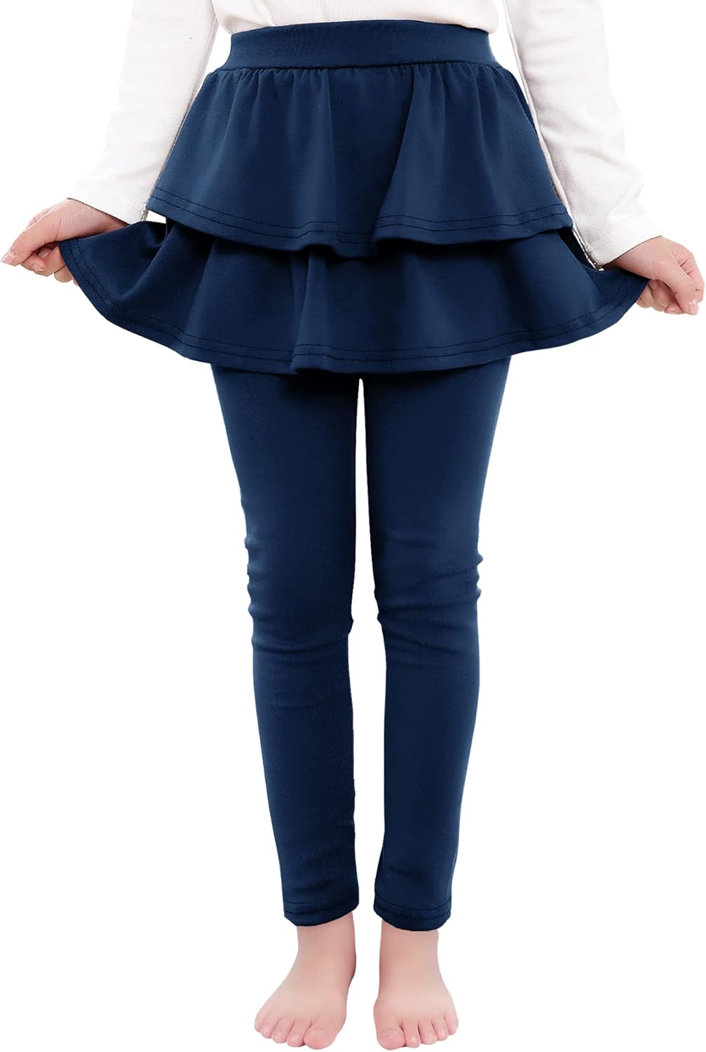 BOOPH Little Girls Leggings, Special Kids Footless Tights with Ruffle Tutu Skirt...