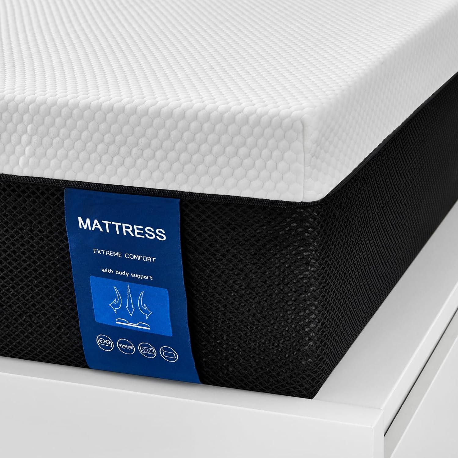 Molblly Double Mattress 8 INCH Memory Foam Mattress Breathable Mattress Medium F...