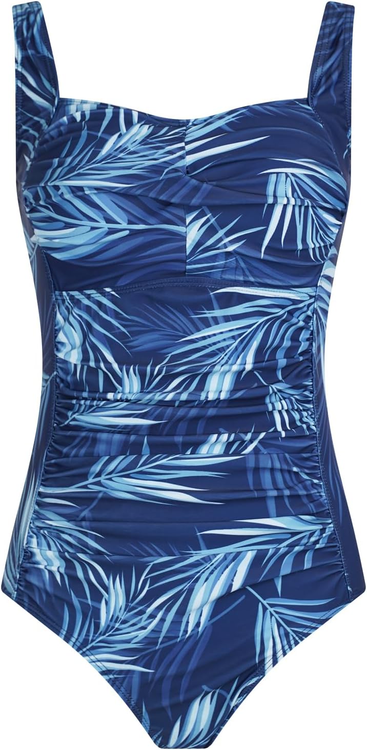 Aidotop Womens One Piece Swimsuit Tummy Control Swimwear with Retro Ruched Monok...