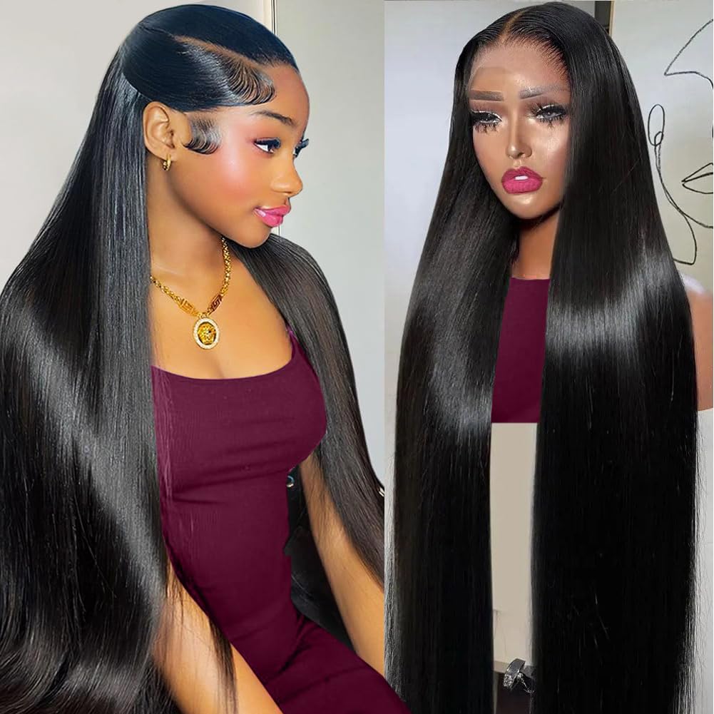 30 Inch Lace Front Wigs Human Hair 200 Density 13x4 HD Lace Front Wigs Human Hai...