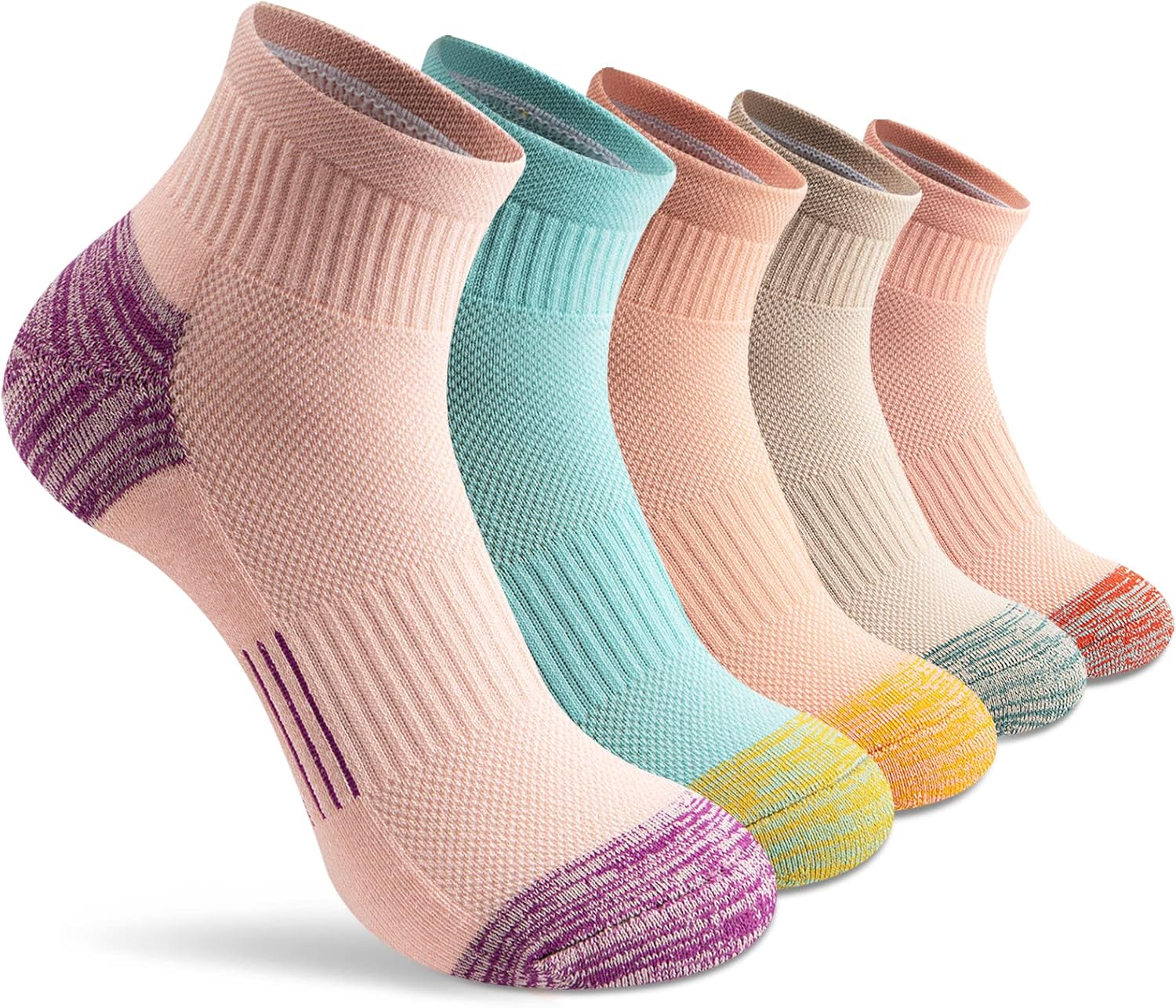 Gonii Ankle Socks Womens Athletic Thick Cushioned Running Hiking Low Cut 5-Pairs...