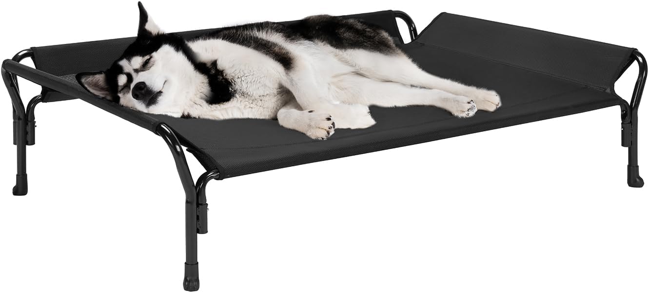 Veehoo Cooling Elevated Dog Bed, Dog Cots Beds for Large Dogs, Raised Dog Bed wi...